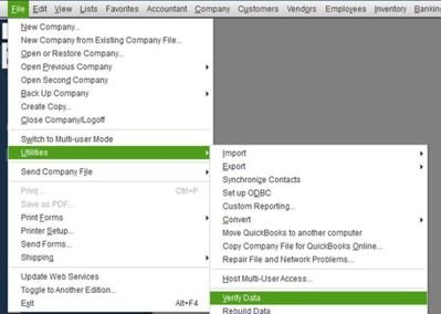  Verify Your Data : Transfer QuickBooks to a new computer